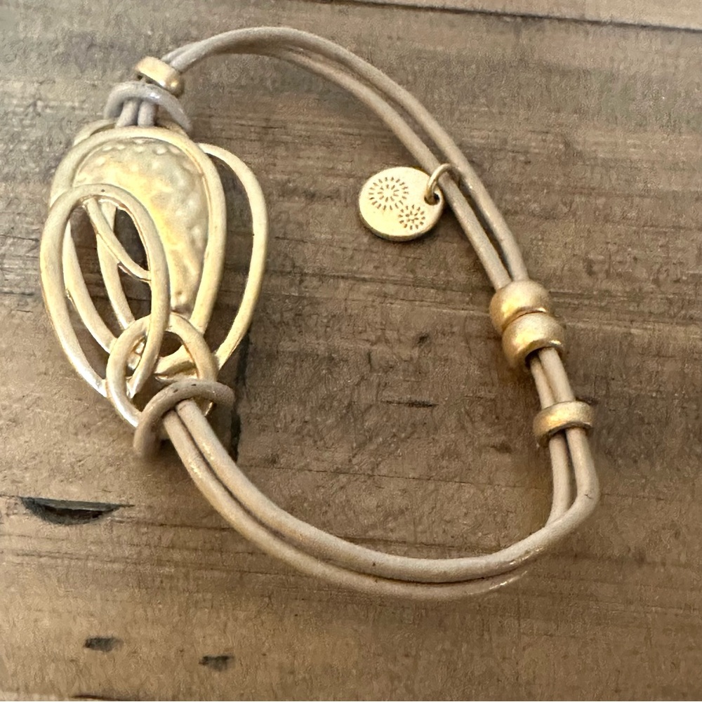 Chic Gold and Tan Women's Bracelet